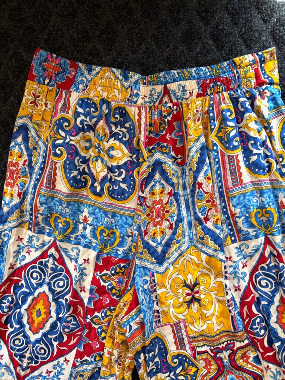 Haute Hippie Lightweight Tile Printed Wide-Leg Pants With Pockets Size Small - Picture 8 of 8